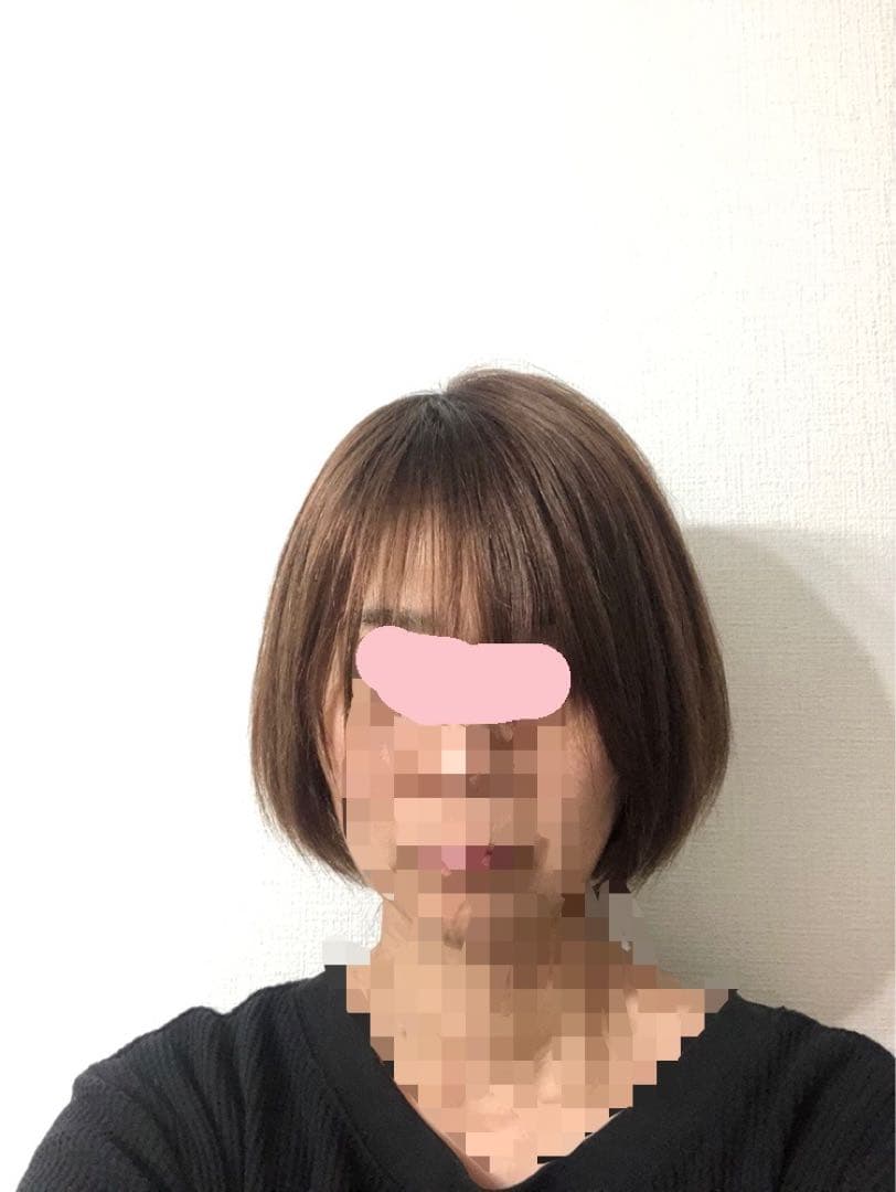 人毛100% ショートボブ　ブラウン前髪あり　未使用