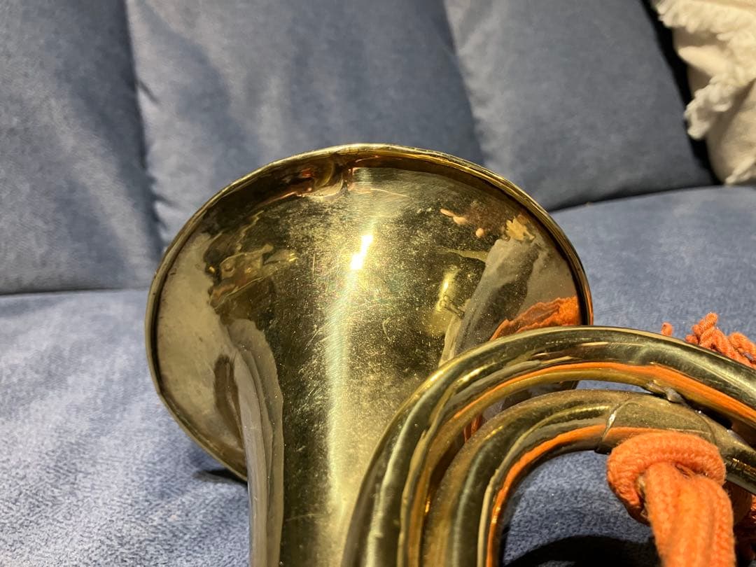 旧日本軍 信号ラッパ（軍用ビューグル）実物｜房紐付き｜音出し確認済み