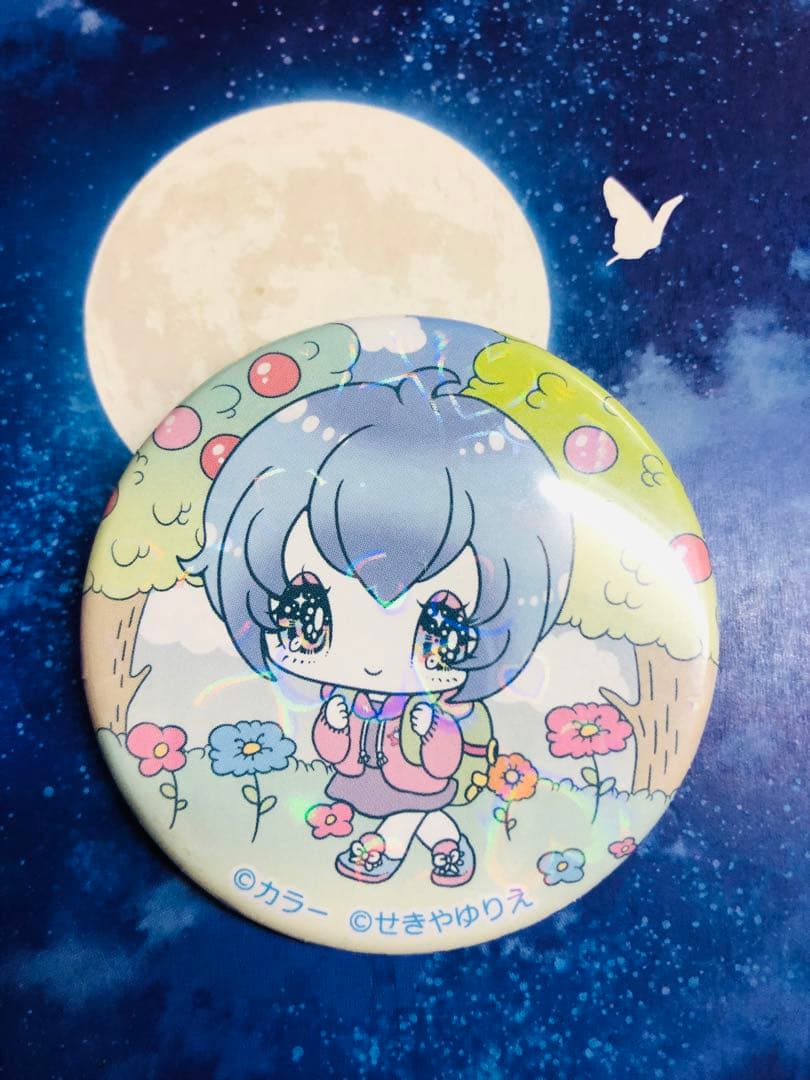 エヴァンゲリオン せきやゆりえ エヴァコロン 缶バッジ 綾波レイ　ホログラム