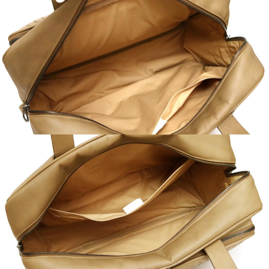 【美品】ボッテガ・ヴェネタ イントレチャート ベージュ ビジネスバッグ イタリー