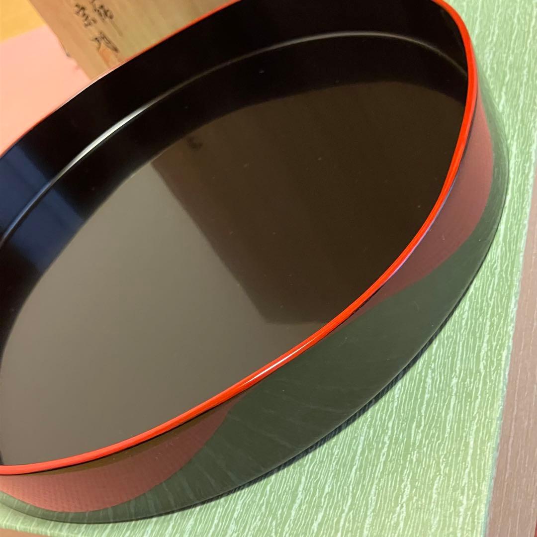 助田宗明 山中漆器 本漆手塗 山道盆 茶道 茶道具 裏千家