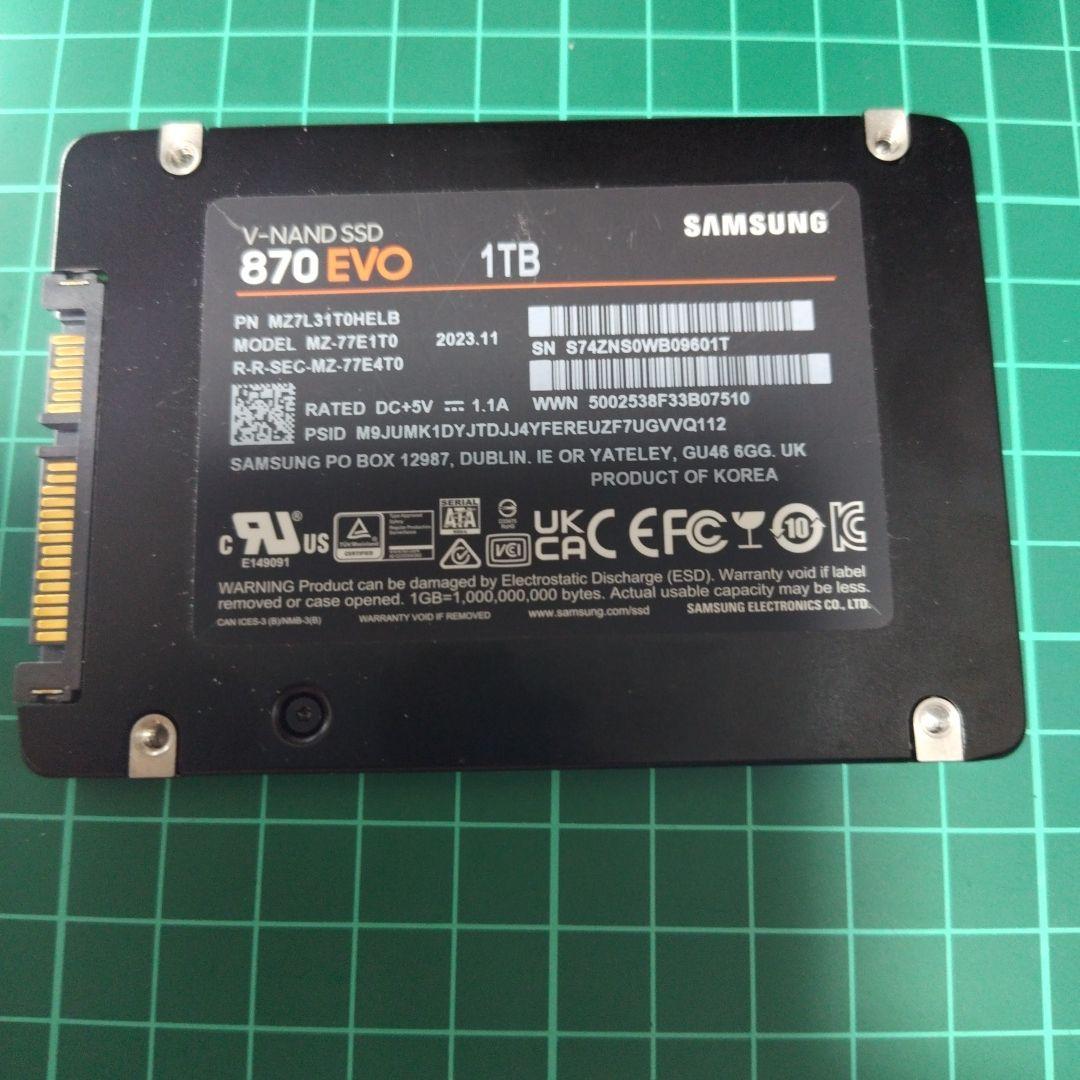 内蔵型SSD Samsung 870 EVO 1TB SSD