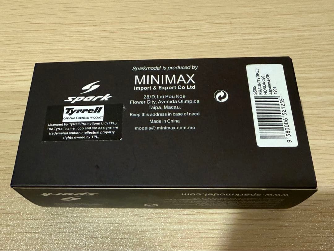 F1 スパーク ティレル ホンダ 020 中嶋悟 鈴鹿レジェンド サイン入り