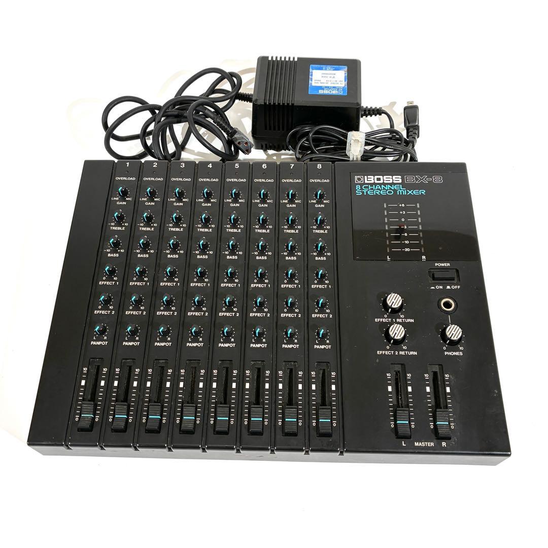 BOSS ボス BX-8 8ch ステレオミキサー 純正アダプター 通電のみ確認