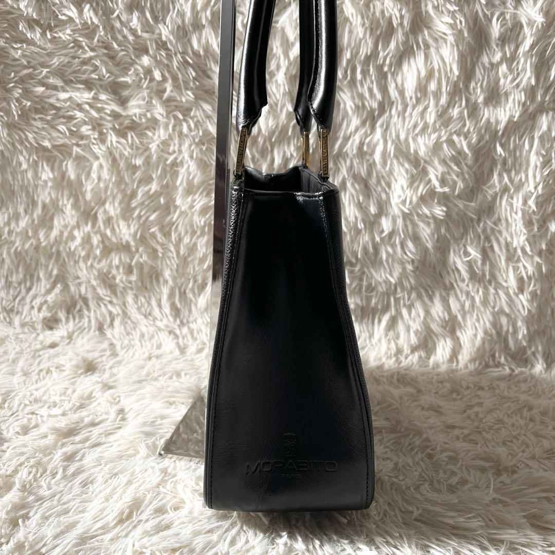 ⭐️未使用級⭐️　MORABITO　モラビト　M金具　ハンドバッグ　ブラック