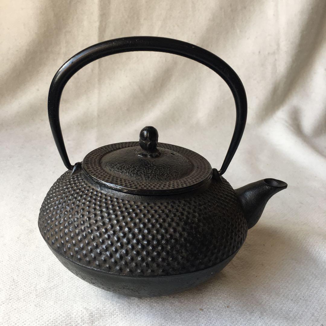 照光堂（照亦製作所）南部鉄器　急須　平丸アラレ　アンティーク　未使用　入手困難