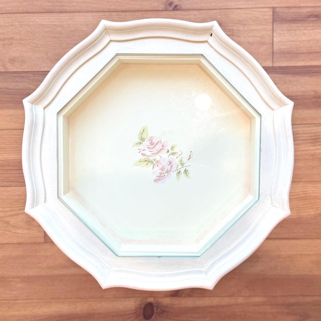 希少レア旧イマン ダイアナローズアンティーク木製テーブル ディスプレイテーブル