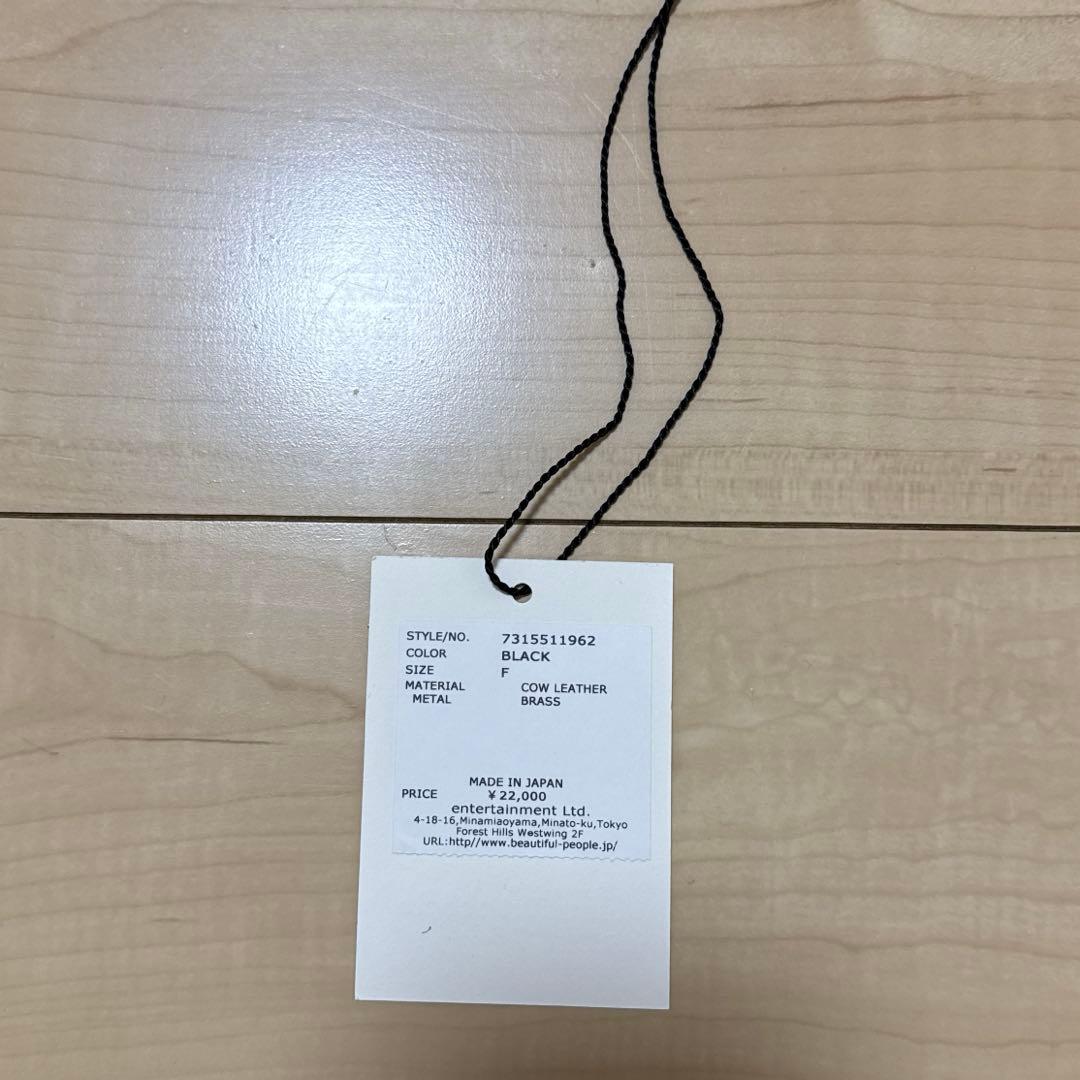 beautiful people がま口 黒 ミニショルダー