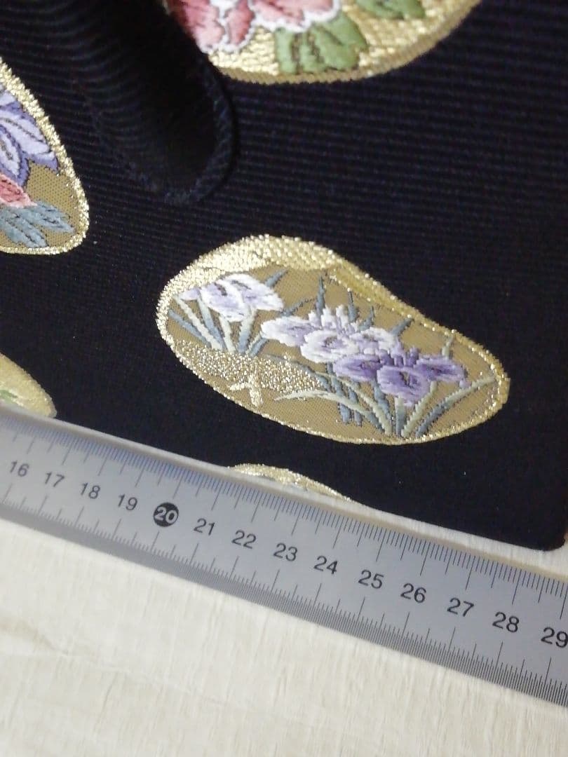 和装小物　利休バッグ　黒地　最終お値下げ