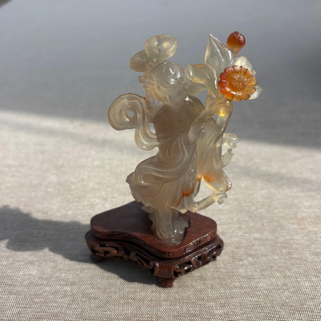 【s001】極美品・瑪瑙メノウ中国美術置物