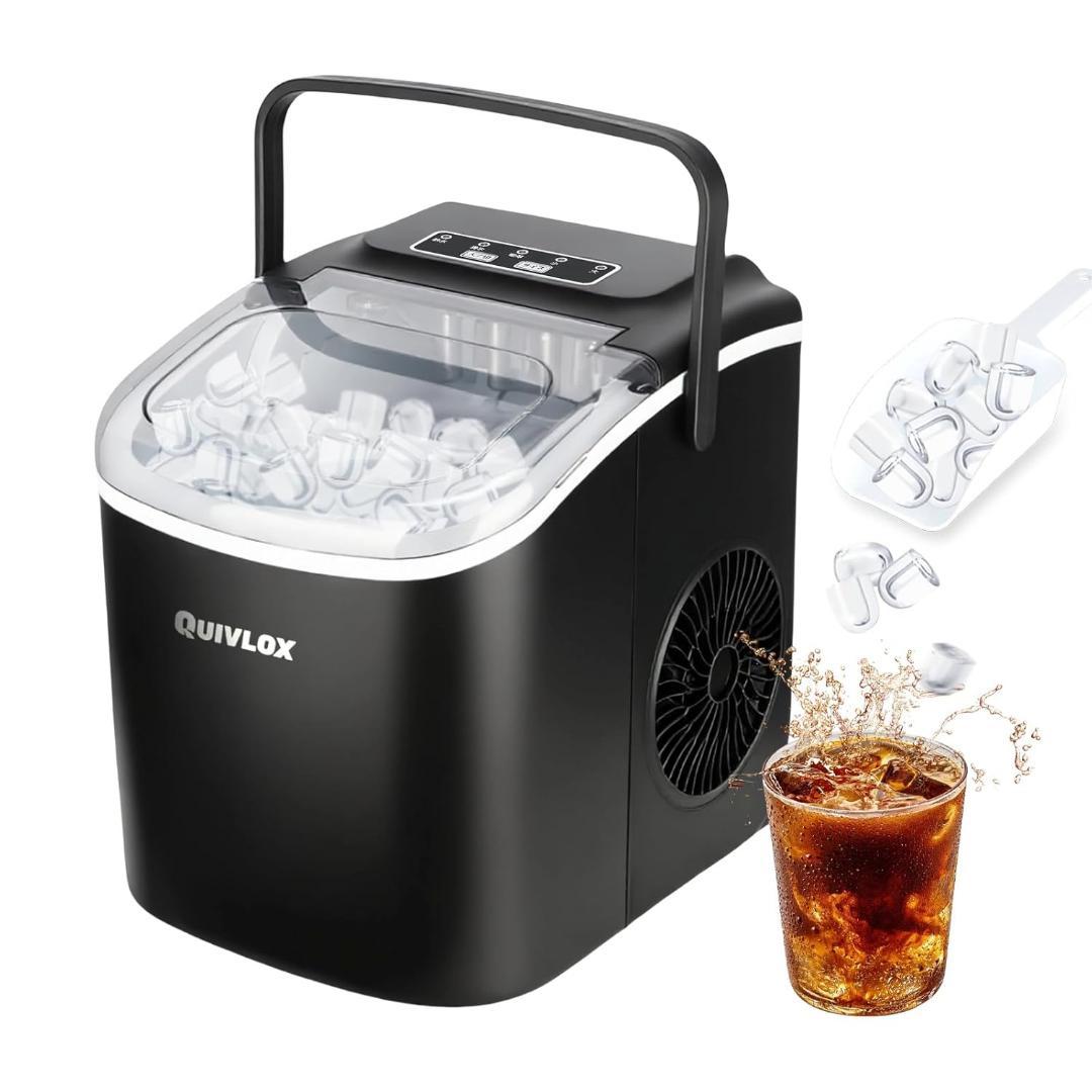 製氷機 家庭用 1.3L大容量水タンク 透明窓 高速製氷機 最短6分