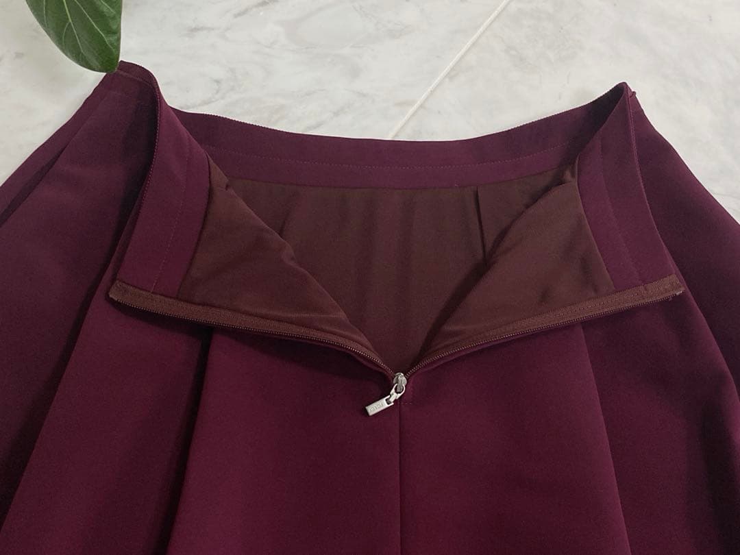 新品・未使用★FOXEY/フォクシースカート バロン 38 バーガンディ