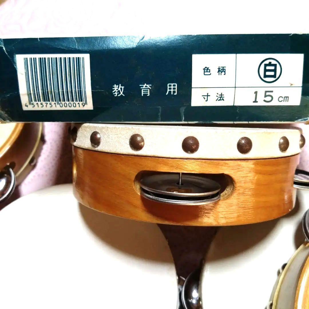 木製シンバル付きタンバリン5個セット