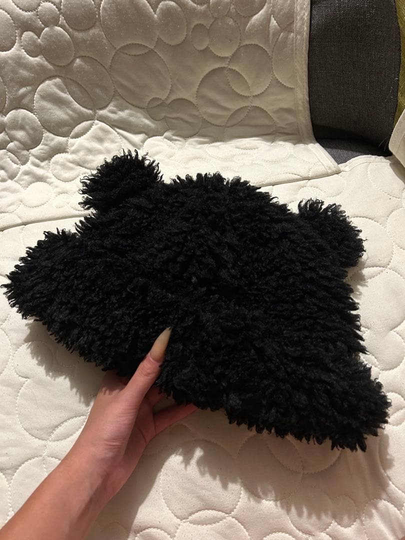 BASICK もこもこ黒ニット帽 Sサイズ