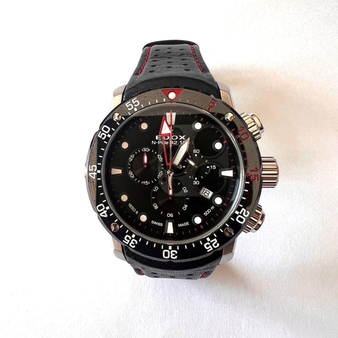 【300本限定】EDOX クロノオフショア1 ノースポール 42.195 黒