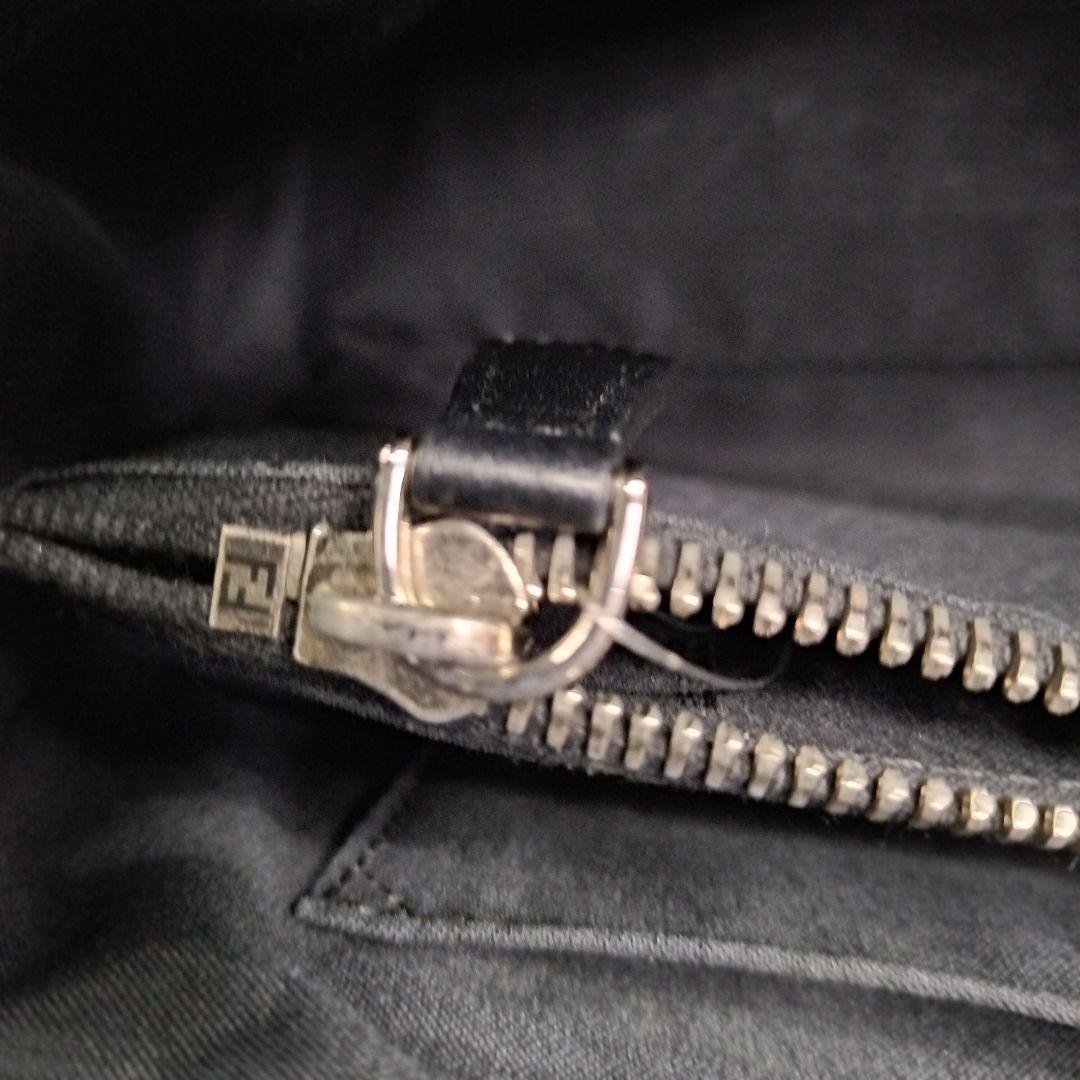 FENDI ブラックレザー バイザウェイ ショルダーバッグ