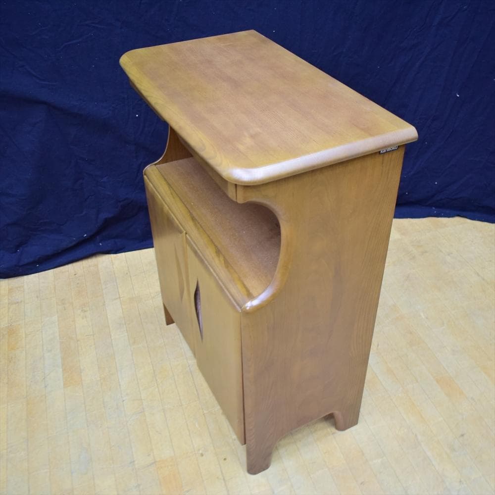 カリモク　天然木　電話台　FAX台　キャブネット　サイドボード　花台　コンソール