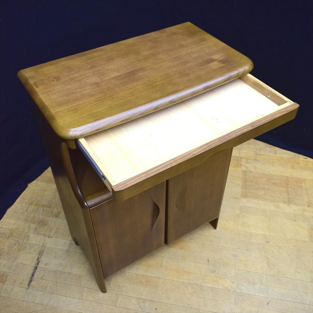 カリモク　天然木　電話台　FAX台　キャブネット　サイドボード　花台　コンソール