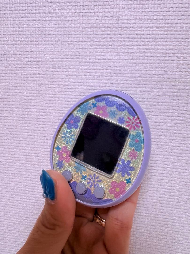 タマゴッチ 花柄デザイン パープル