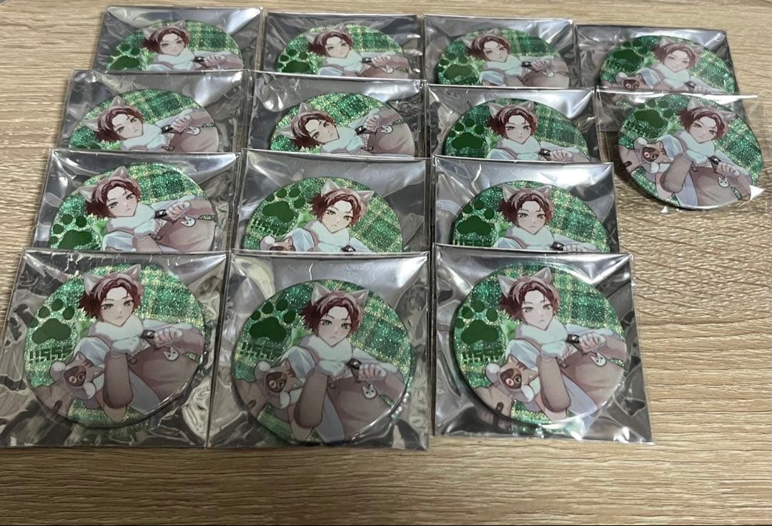 うらたぬき ハロパ 2023 猫 缶バッジ チェック柄 等身 39個セット