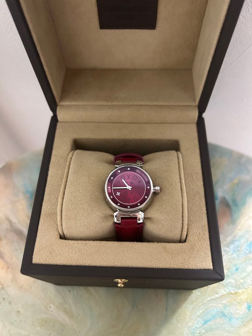 LOUIS VUITTON タンブール 10Pダイヤ 腕時計