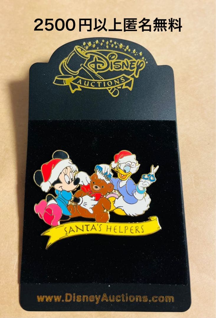 3445.昔の海外ディズニーオークションピン クリスマス ミニーデイジー