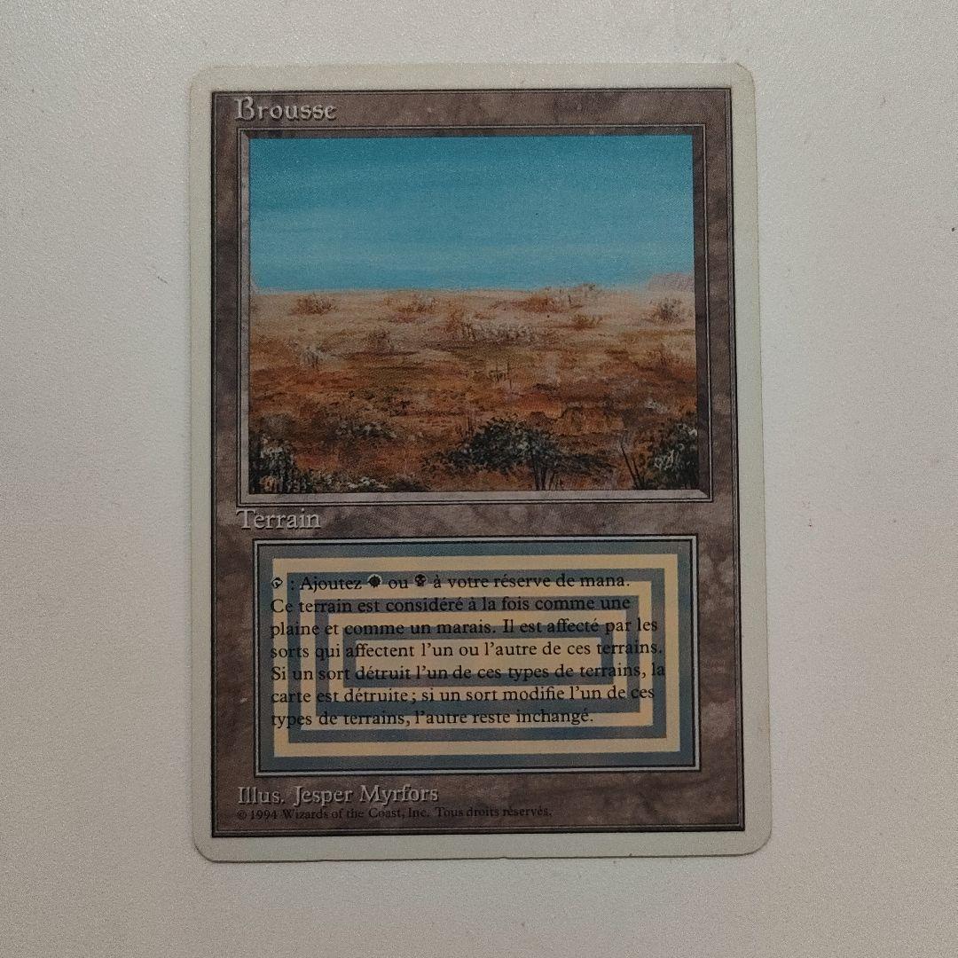 MTG Scrubland フランス語版 リヴァイズド 3ED 1994年