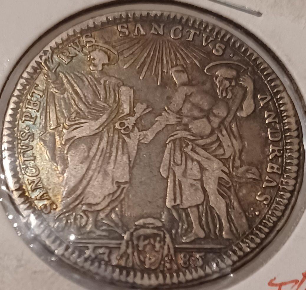 1785年(240年前) 教皇領 イエスの最初の弟子 聖ペテロと聖アンデレの銀貨