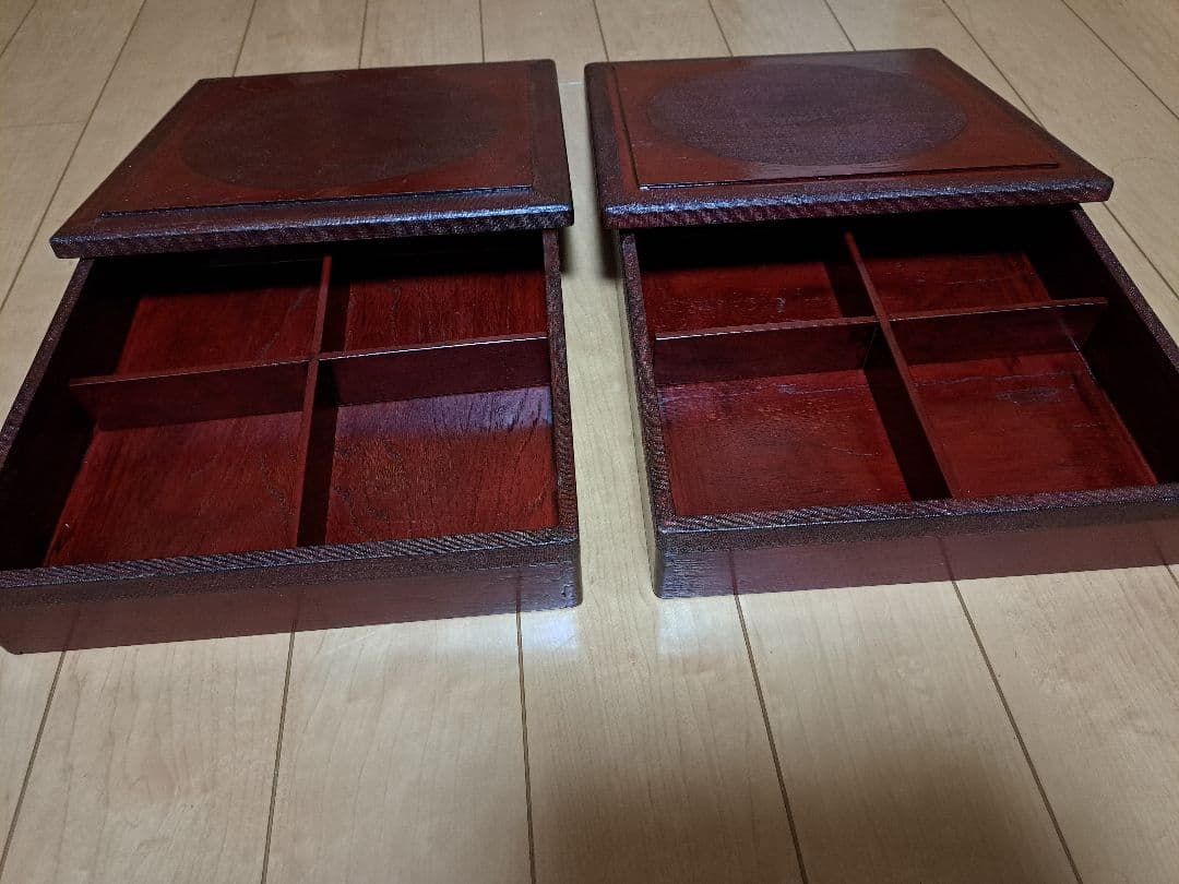 鈴木誠一郎　会津塗り布着せ松花堂　2個セット