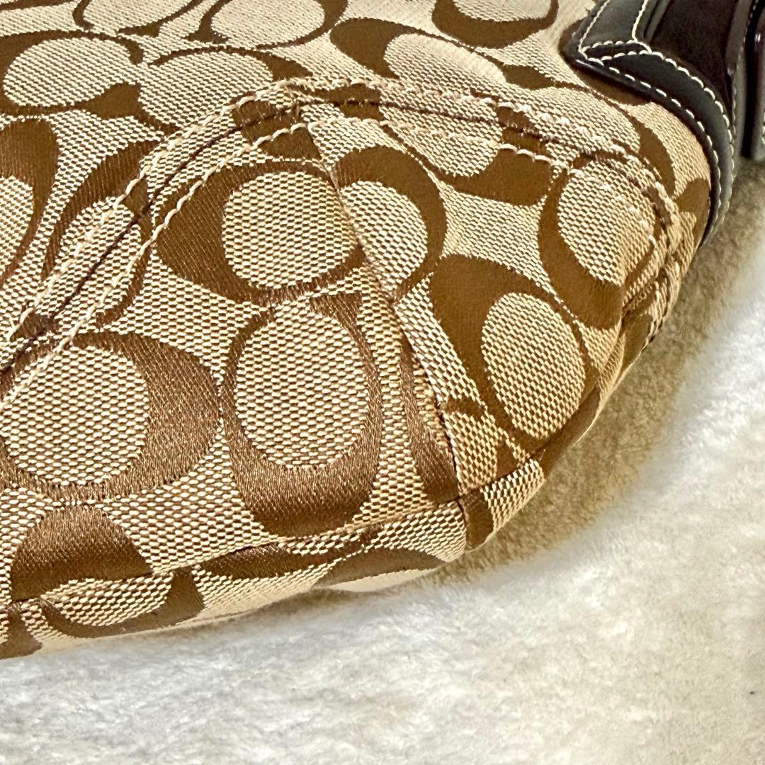 COACH ワンショルダー バッグ シグネチャー ブラウン系 6267