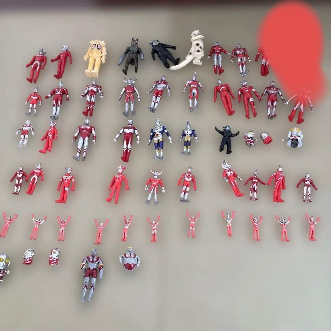 ウルトラマン　ソフビ　ゴム人形55体　まとめ売り　昭和レトロ