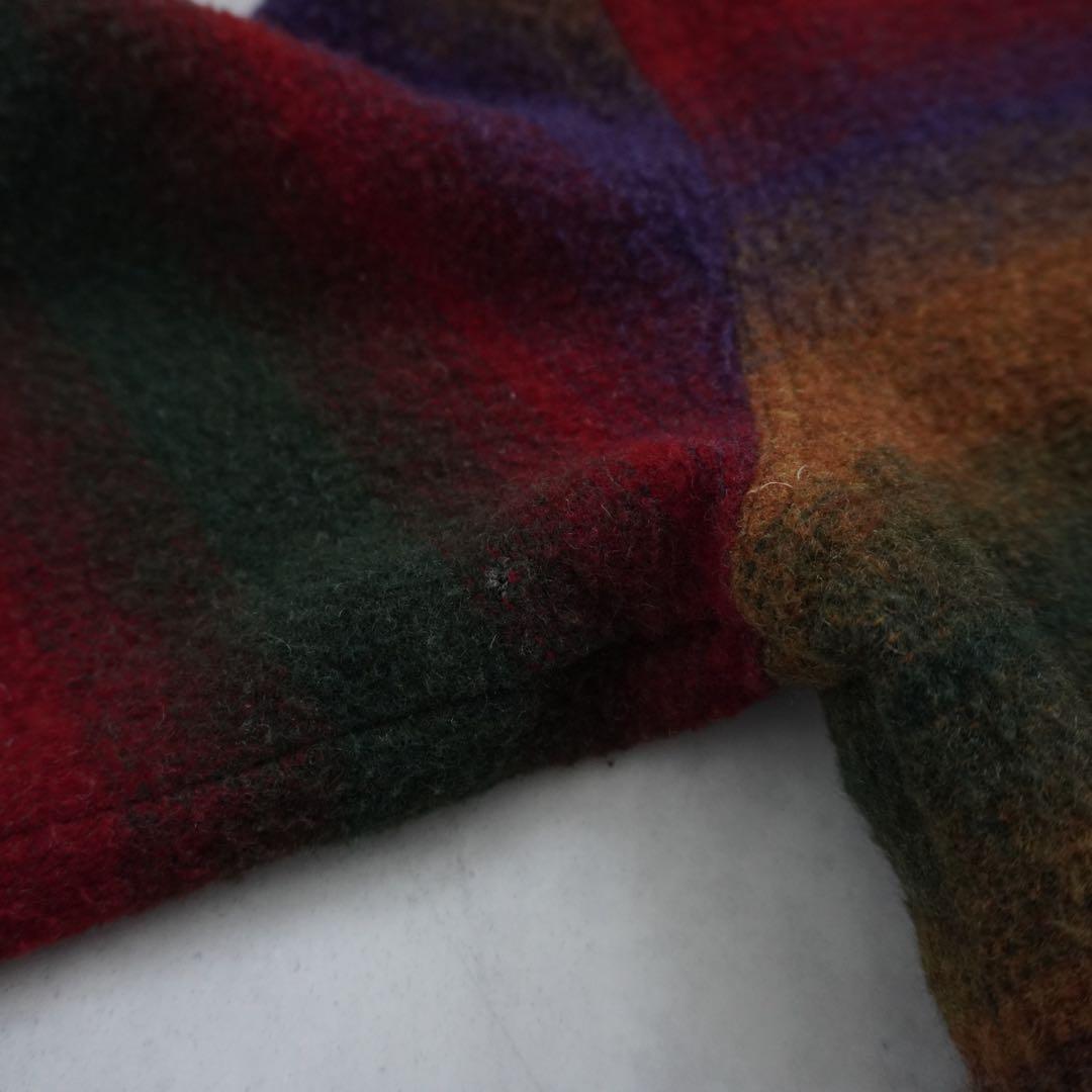 【80s】EddieBauerエディーバウアー ウールブランケットコート黒タグ