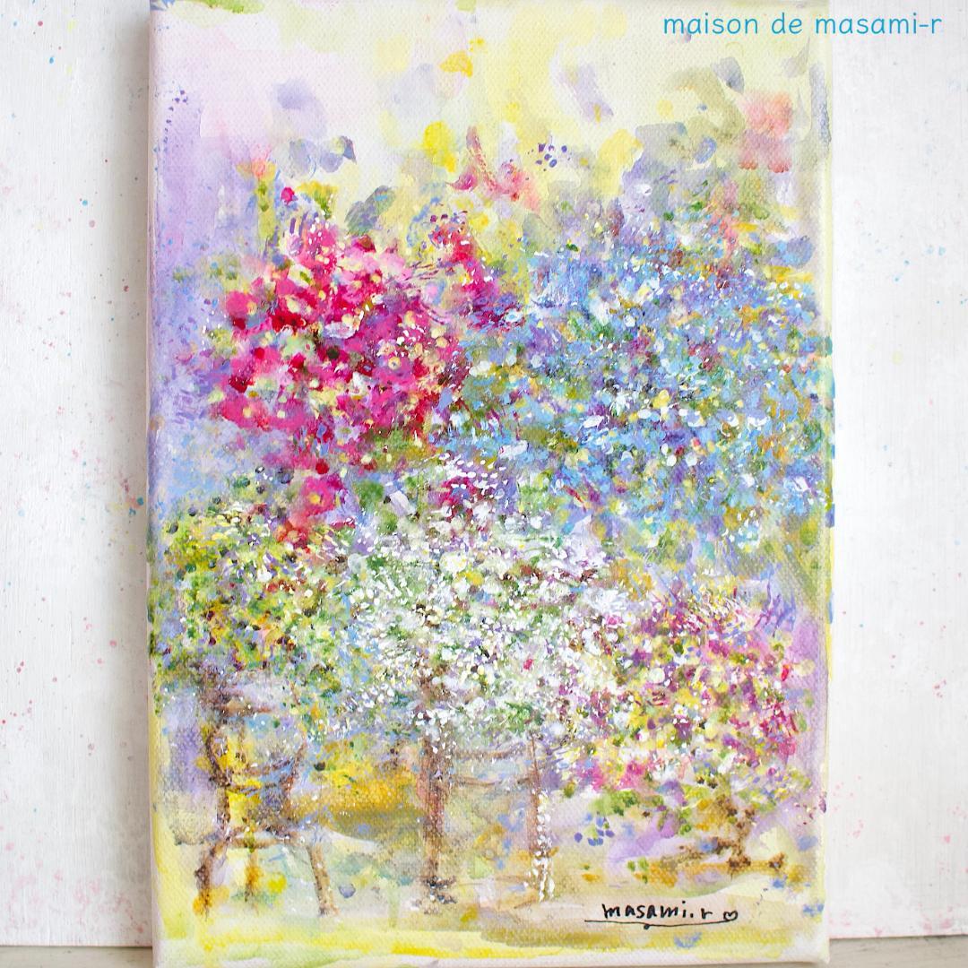 「フラワーガーデン2025.6.6」 アクリル画 SM キャンバス 原画 額なし