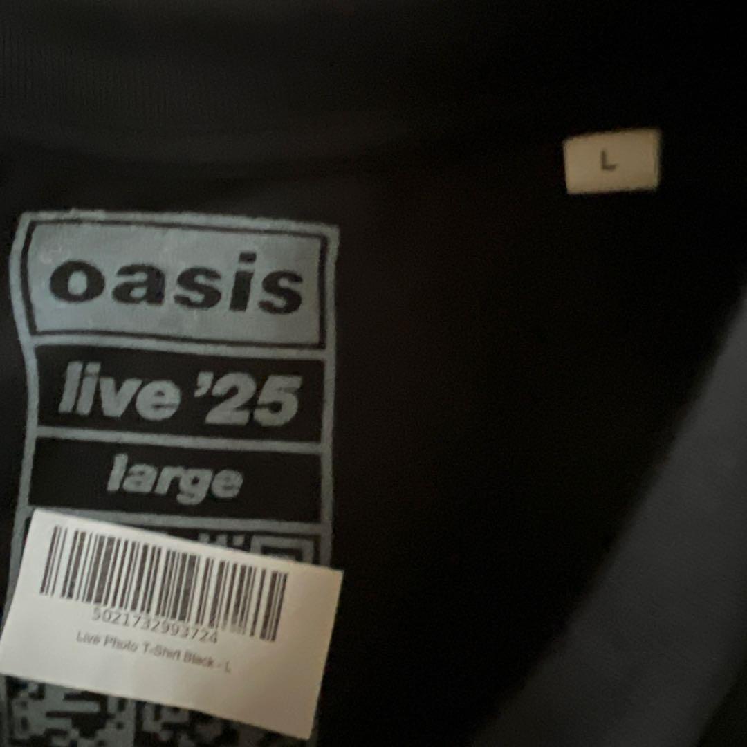 OASIS オアシスLive PhotoT-Shirt Black L Tシャツ