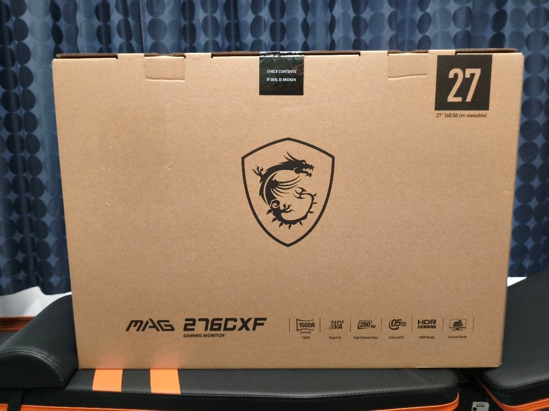 美品中古　MSIフルHD27インチ湾曲ゲーミングモニター　MAG276CXF