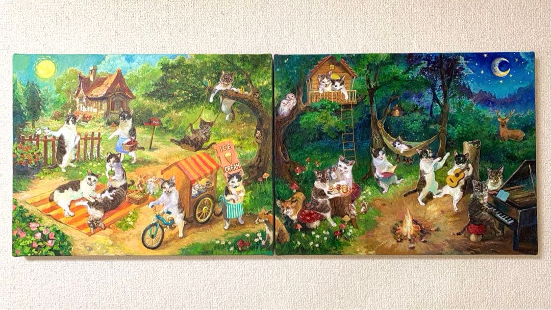 【ちっちページ】 「10匹にゃんこの楽しい毎日」昼編　夜編