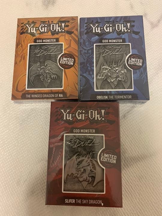 遊戯王　三幻神　オシリス　オベリスク　ラー　金属製カード　セット