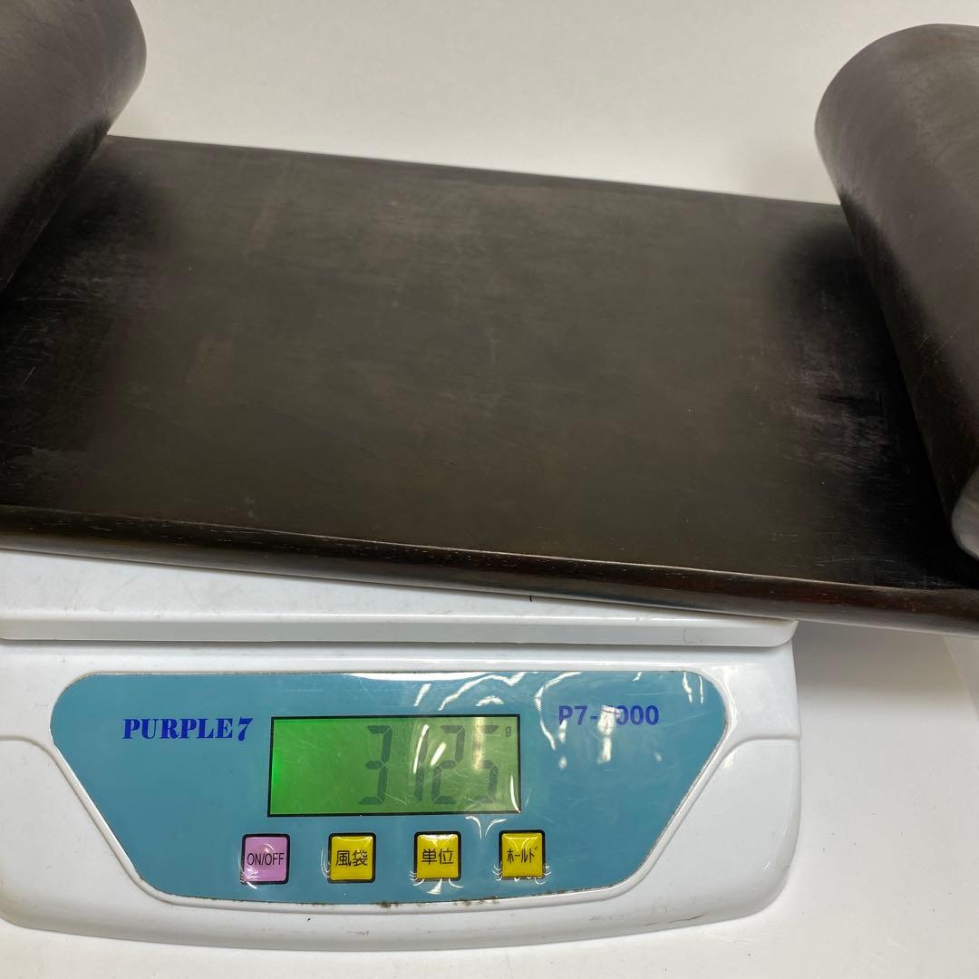 唐物　唐木　肉厚くりぬき曲台　幅約40㎝　3125gトコト東さ8-0107☆2F