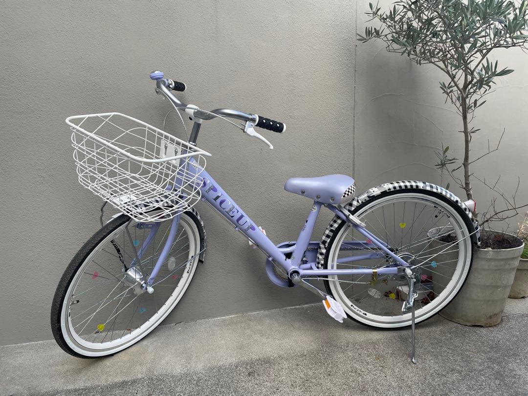 (引取限定　神奈川)子供自転車　中古　スパイスアップ 22インチ　ラベンダー