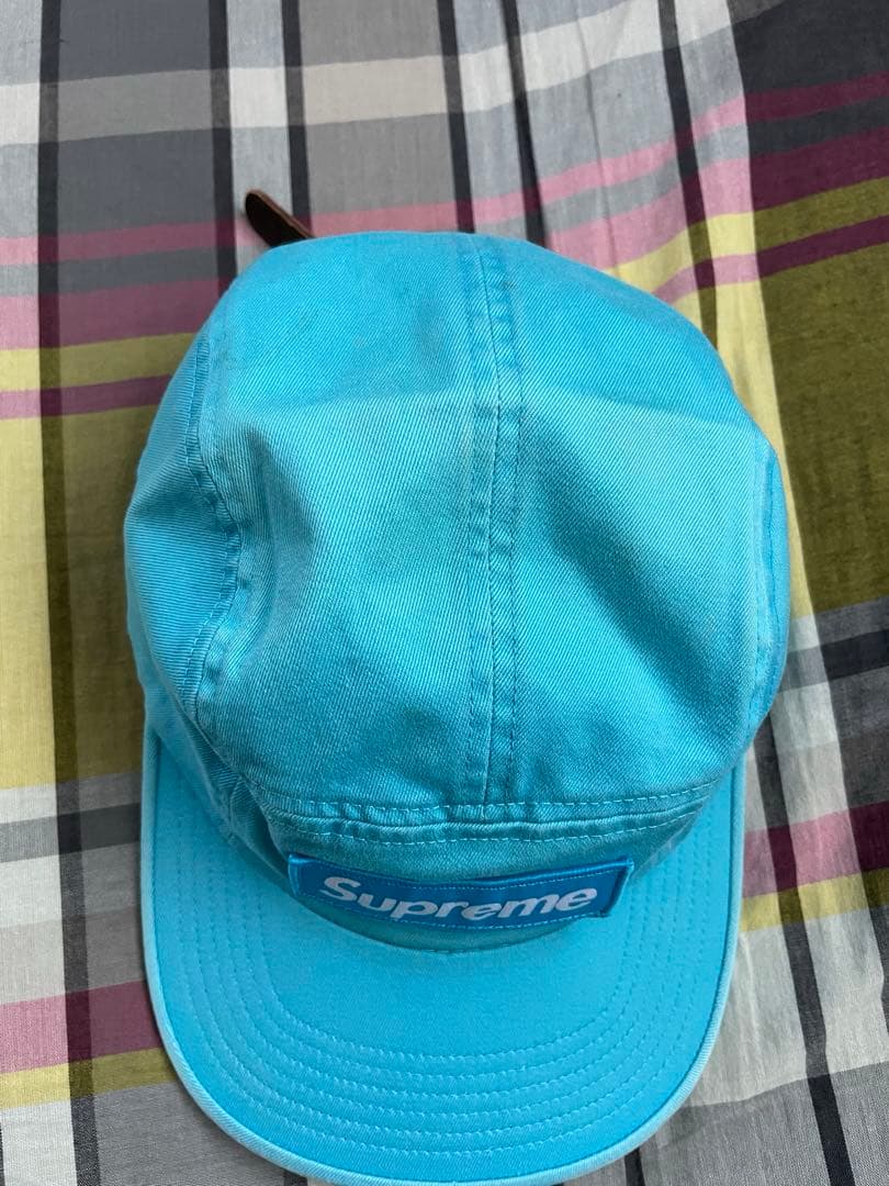 Supreme Washed Chino Twill Camp Cap 水色