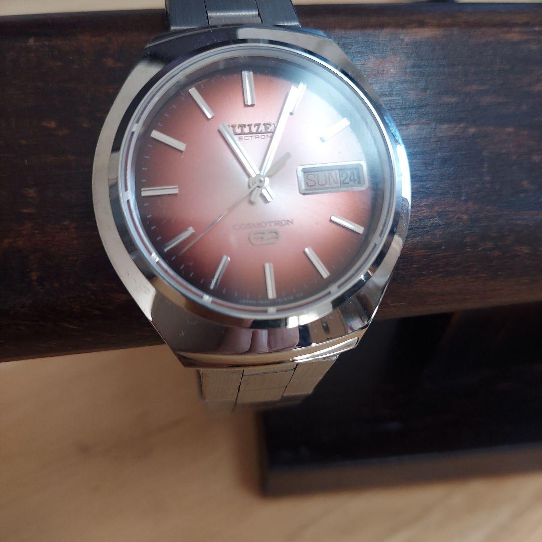 CITIZEN 自動巻き時計 ピンクダイヤル　コスモトロン