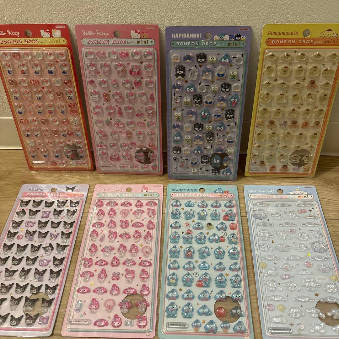 【国内購入正規品】サンリオ　ボンボンドロップシールミニ