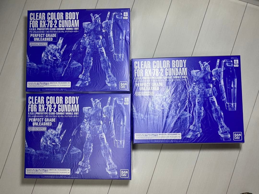 【3セット】PG UNLEASHED RX-78-2 ガンダム クリアカラー