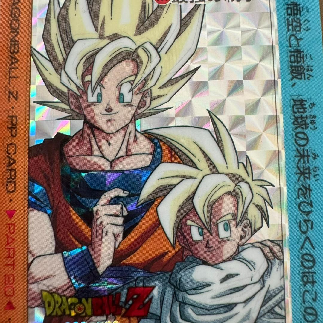 【超激レア 印刷ミス】ドラゴンボール カードダス PPカード 悟空＆悟飯 キラ