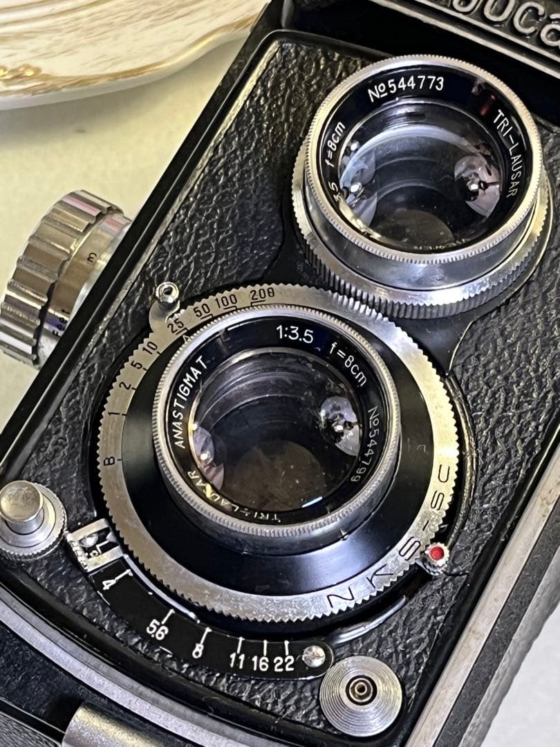 TOYOCAFLEX 二眼レフカメラ レンズ8cm f3.5 革ケース美品