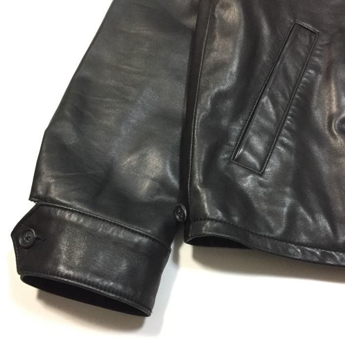 極上 国内正規 Ｌ ポロ ラルフローレン 黒 ラムレザージャケット シープレザー