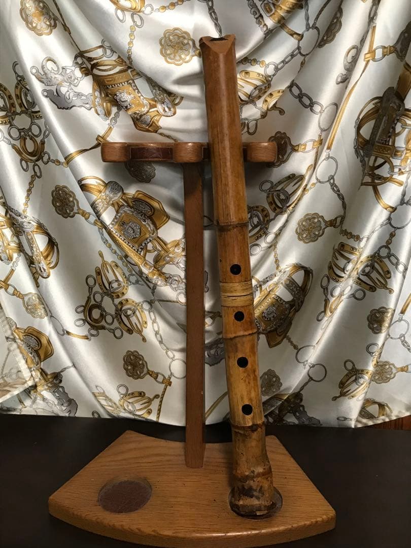 琴古流尺八　竹清銘(2印)　長さー約48.5㎝　 重さー約350g　古い尺八