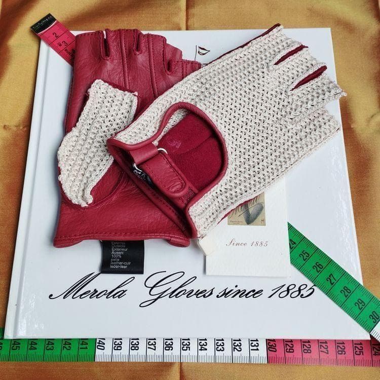 メローラ ディア指貫 ロッソ赤 メッシュ ドライビンググローブ フェラーリ別注元