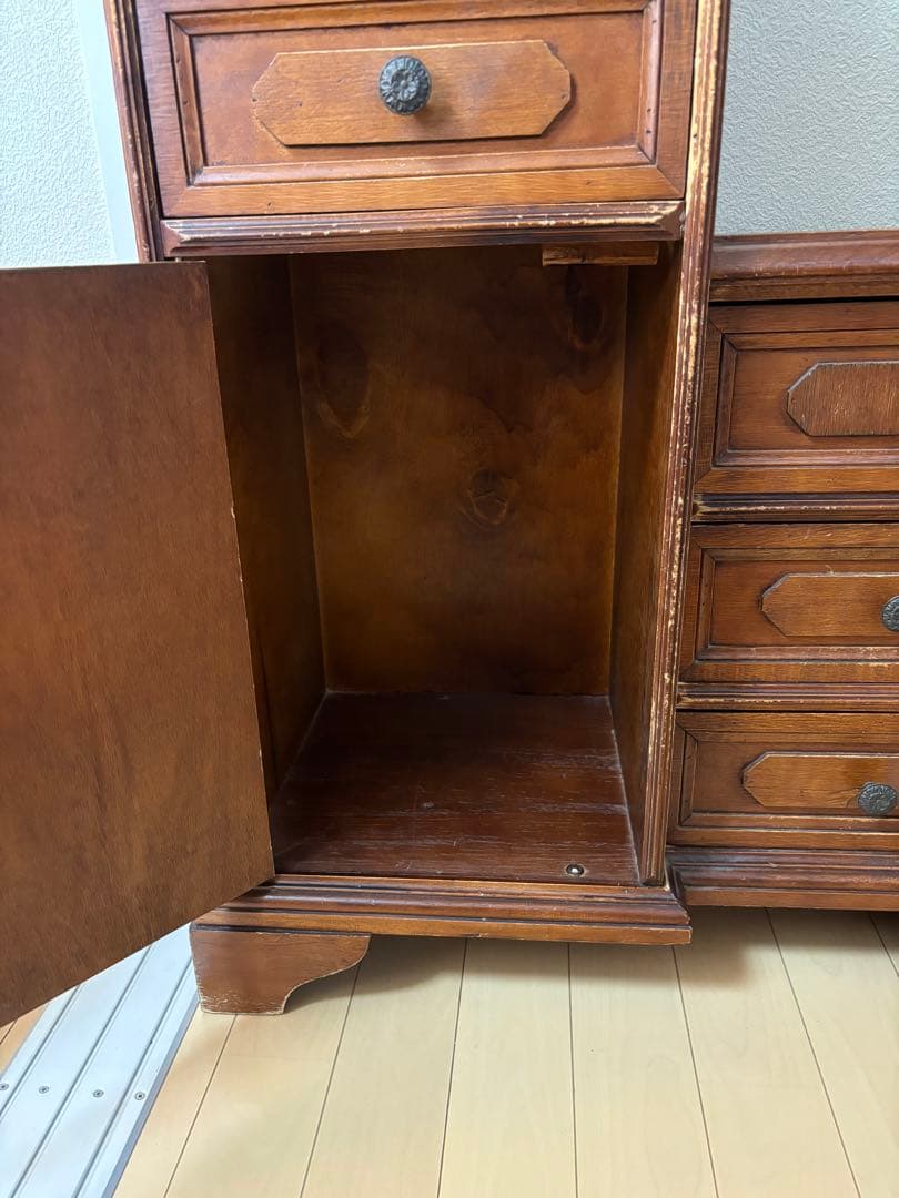 昭和レトロ　アンティーク　収納家具　電話台