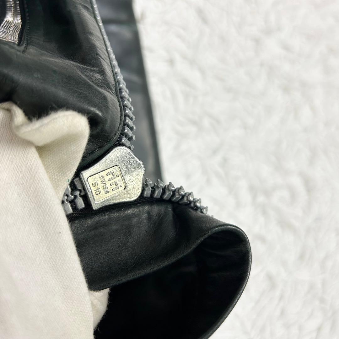 J1 Boris Bidjan Saberi カーフレザー ライダース グリーン